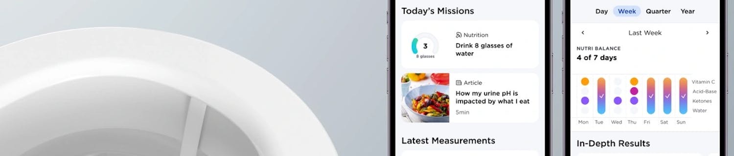 Urinmåler: U-Scan placeres i toiletkummen og analyserer din urin. Resultaterne kan du se straks i Withings app.